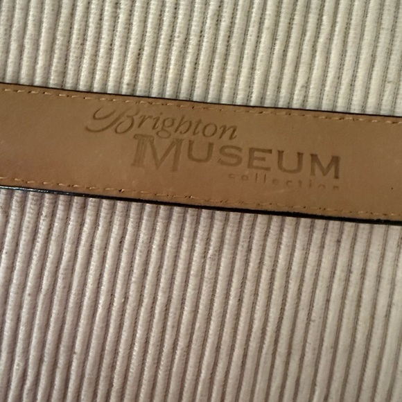 Vintage Brighton Noah’s Ark Brown Silver Belt with Ornate Buckle